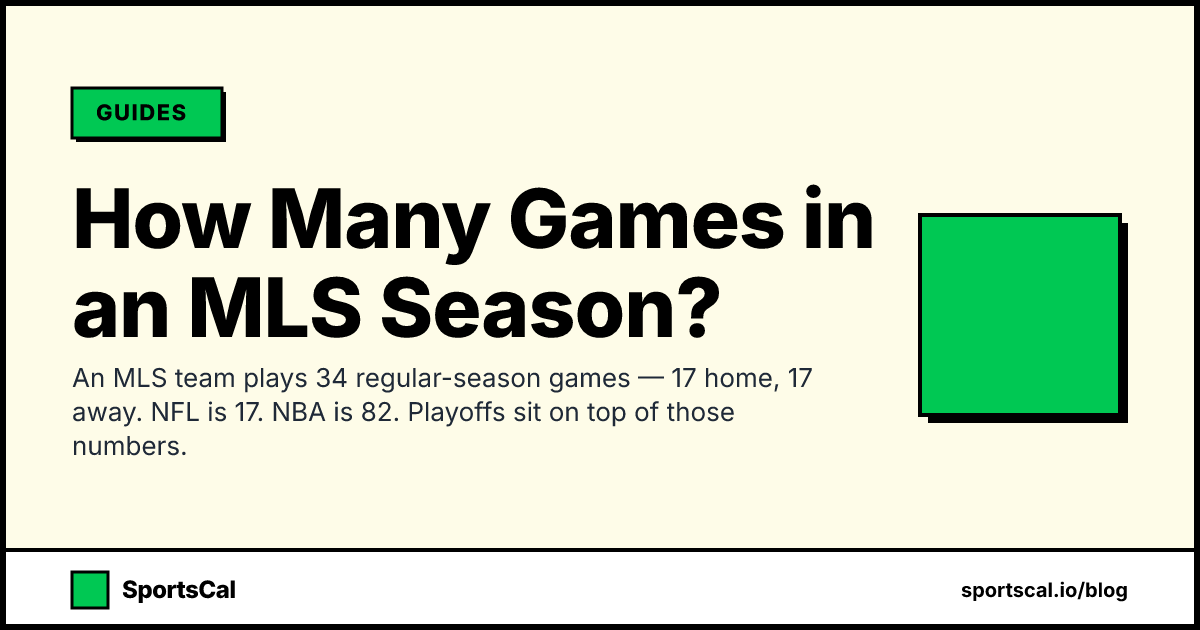 How Many Games in an MLS Season?