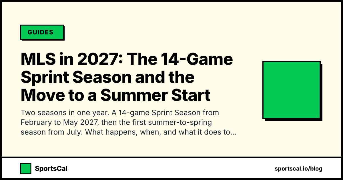 MLS in 2027: The 14-Game Sprint Season and the Move to a Summer Start