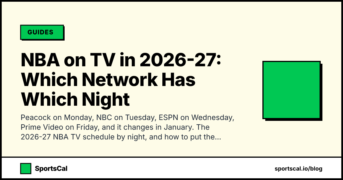NBA on TV in 2026-27: Which Network Has Which Night