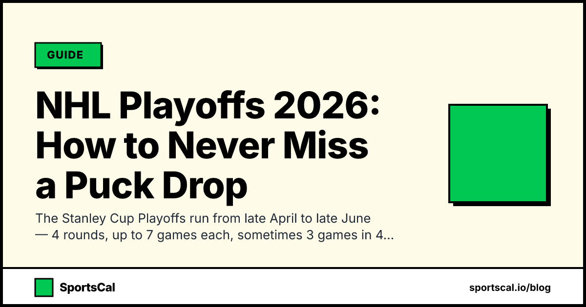 NHL Playoffs 2026: How to Never Miss a Puck Drop